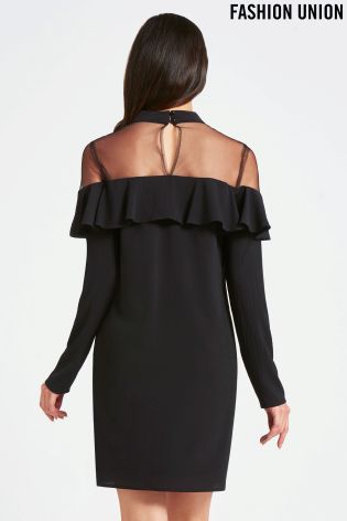 Fashion Union Ruffle Trim Dress